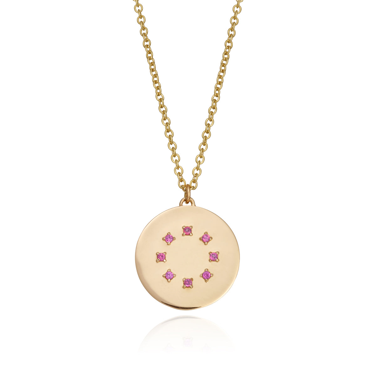 BIRTHSTONE PENDANT NECKLACE | OCTOBER — PINK TOURMALINE