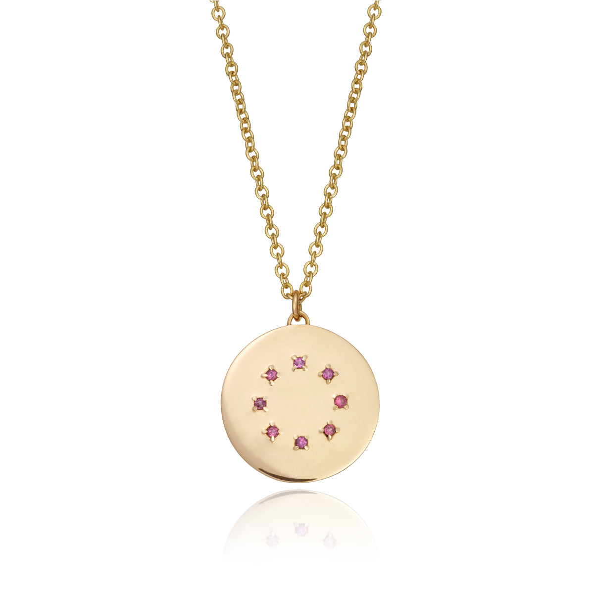 BIRTHSTONE PENDANT/NECKLACE | JULY — RUBY GEM