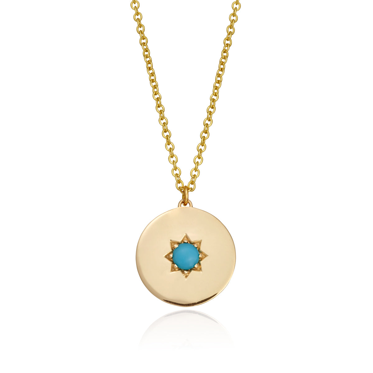 BIRTHSTONE PENDANT NECKLACE | DECEMBER — TURQUOISE STONE