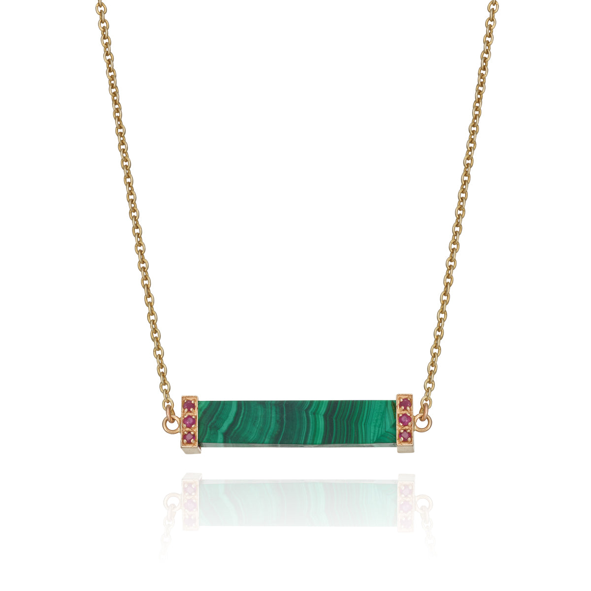 CHAKRA NECKLACE  |  MALACHITE & RUBY