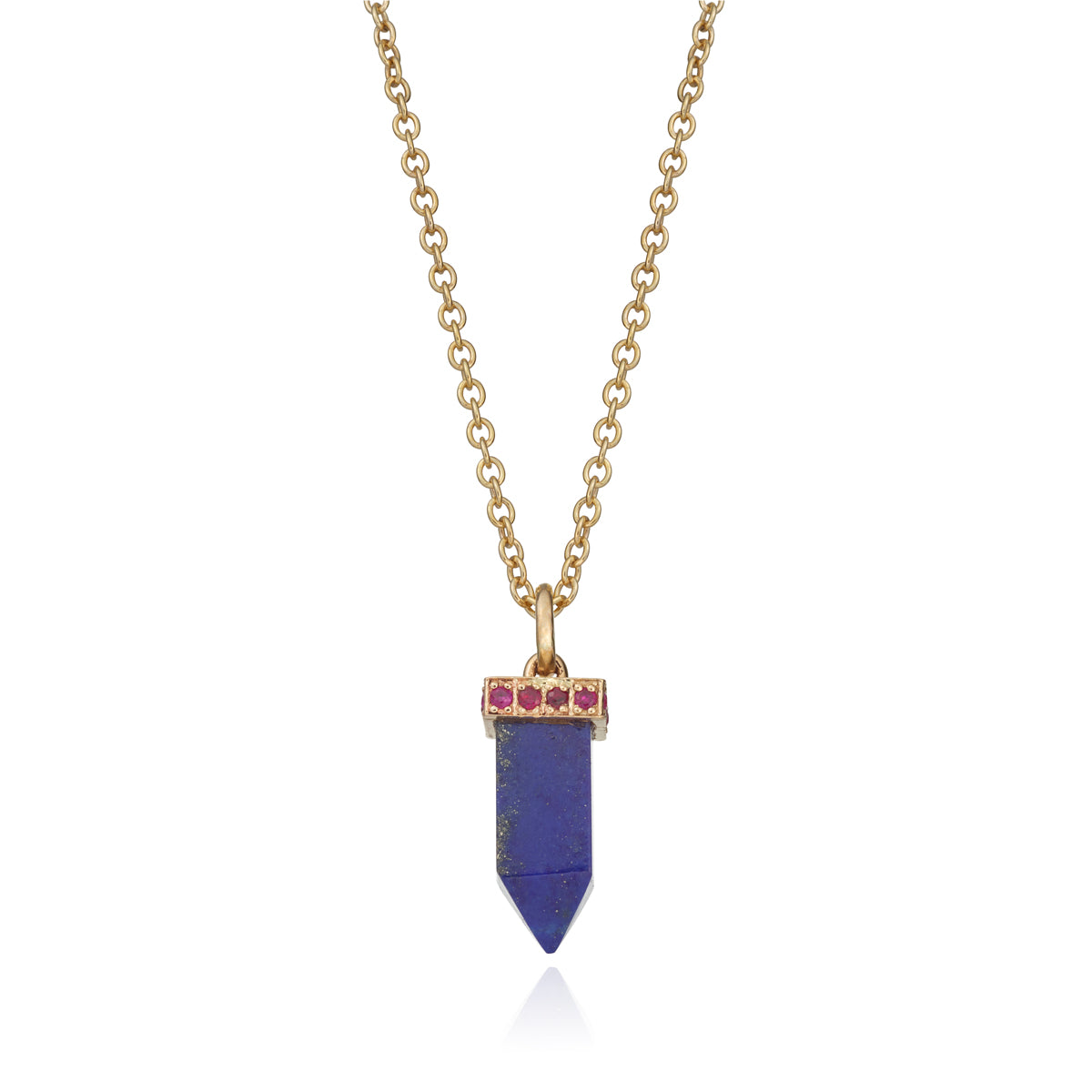 POWER POINT PENDANT | LAPIS & RUBY