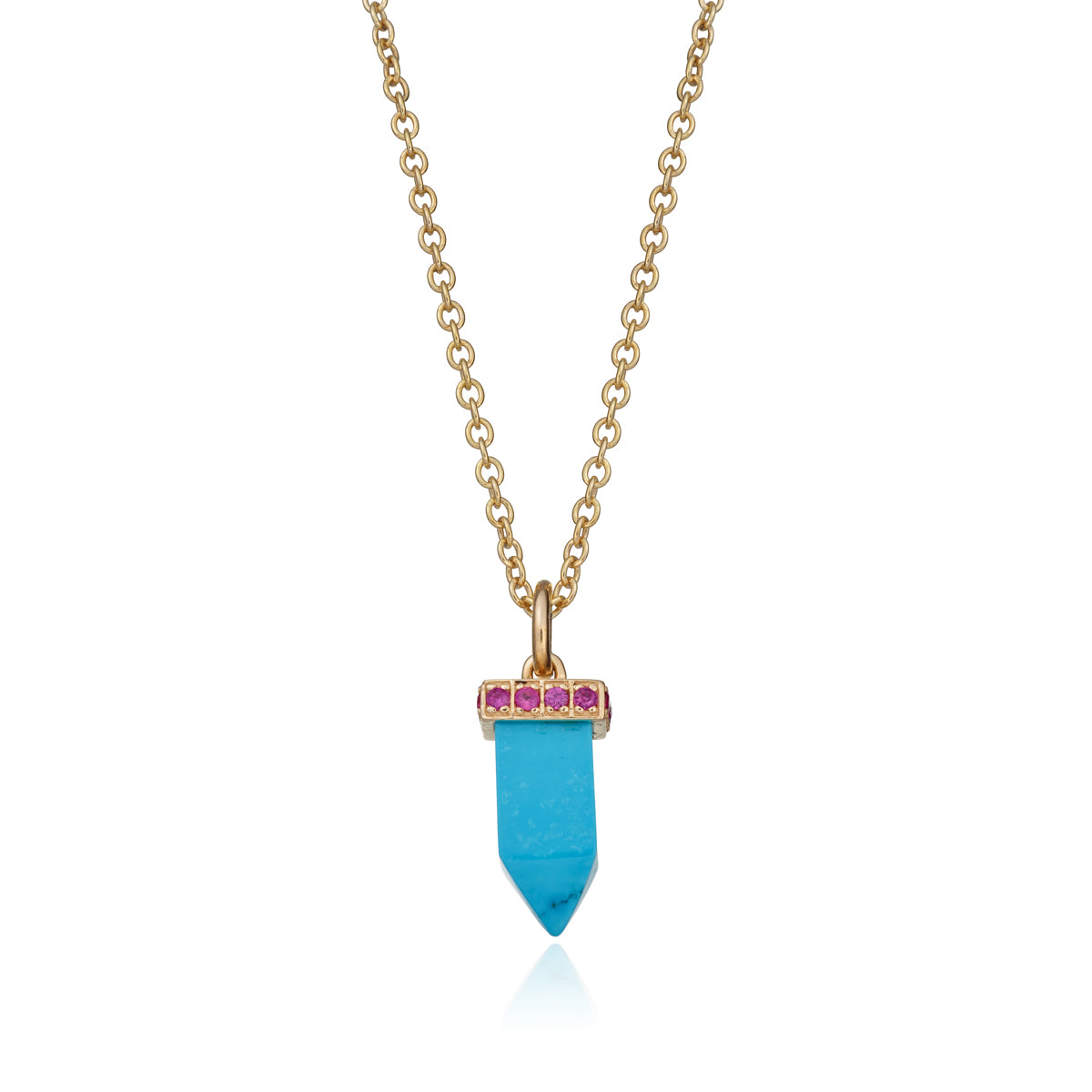 POWER POINT PENDANT | TURQUOISE & PINK SAPPHIRE