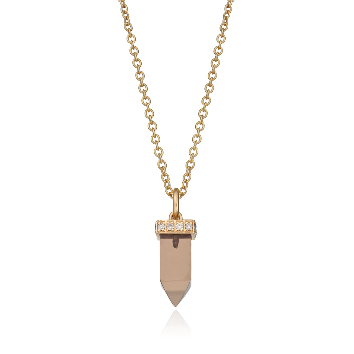 POWER POINT PENDANT | SMOKEY QUARTZ & DIAMOND
