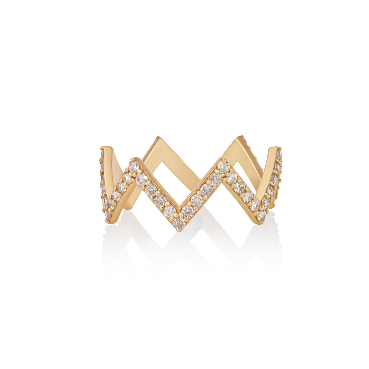 ZIG ZAG RING | DIAMOND
