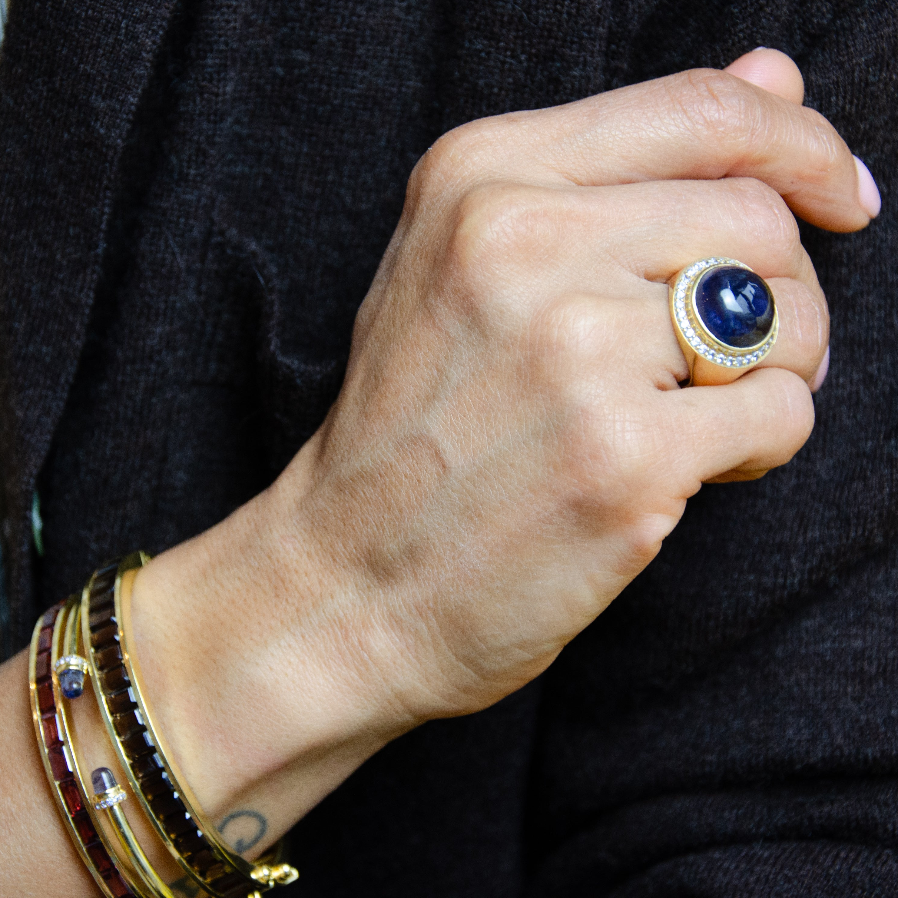 The Air Ring | Iolite & Tanzanite