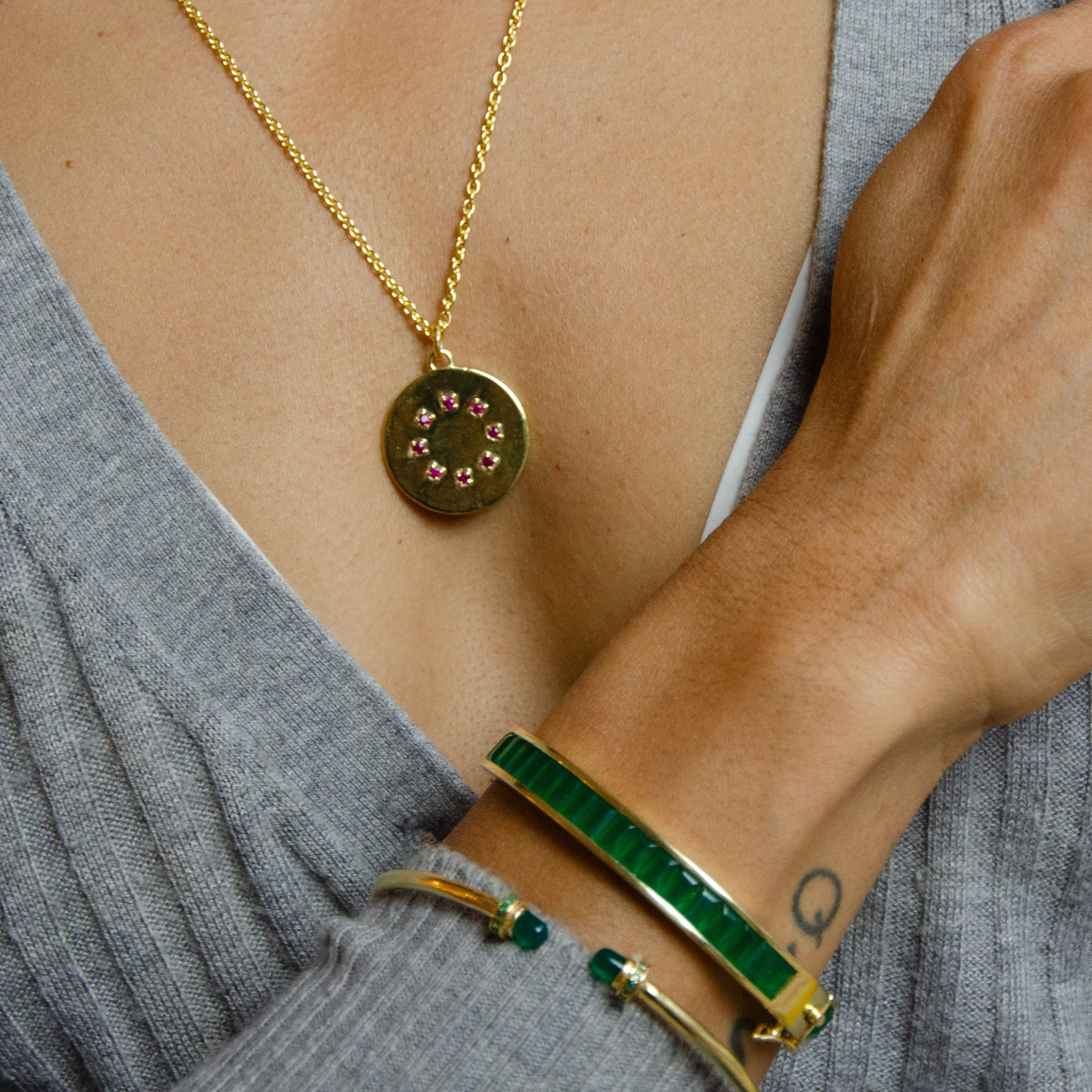 Gold Vermeil Birthstone Pendant Necklace | February - Amethyst