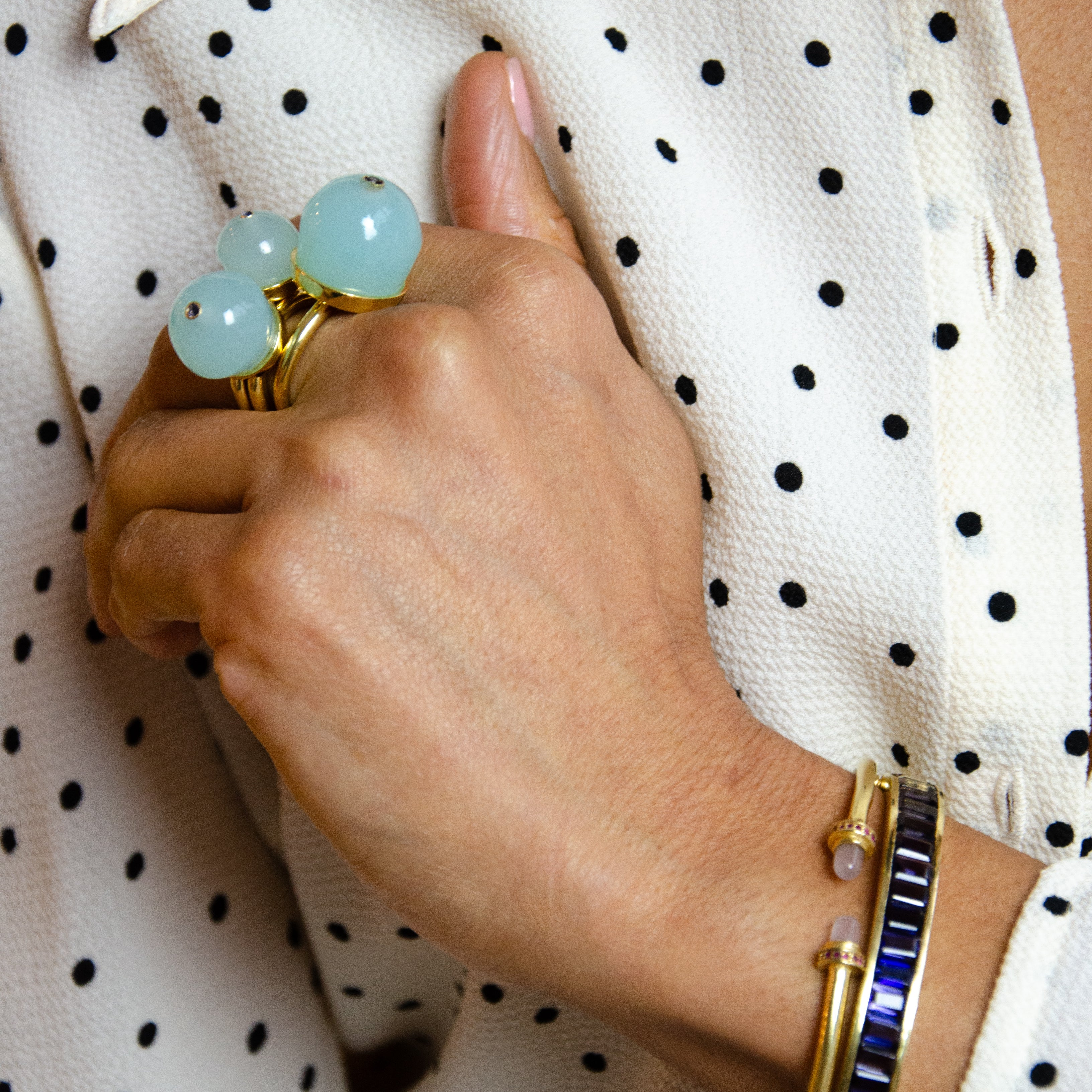 CupCake Medium | Aquamarine & Iolite