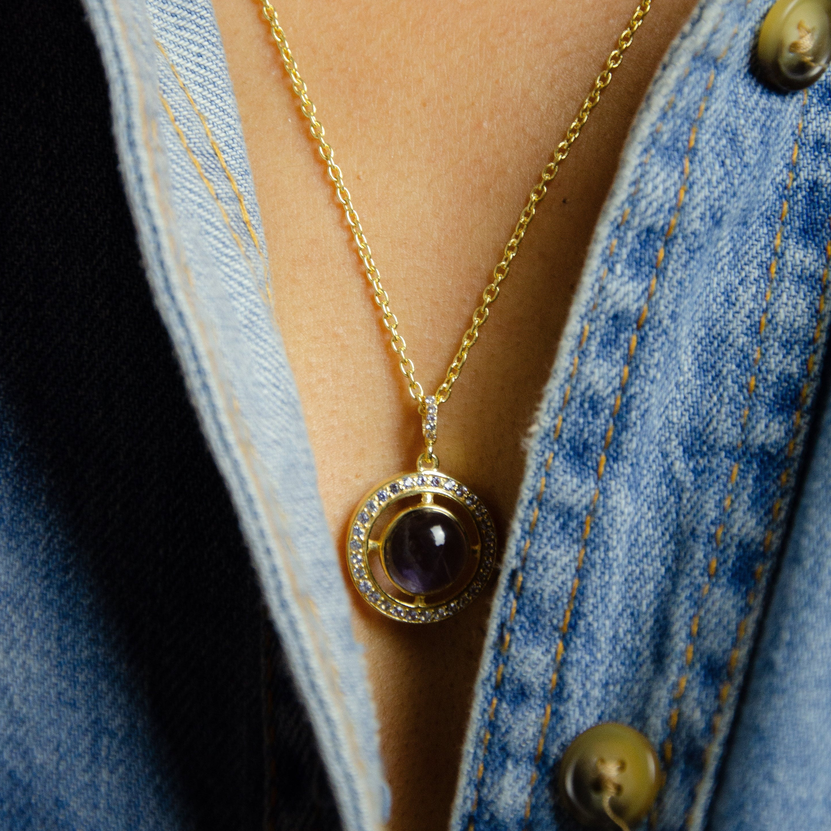 The Air Pendant | Iolite & Tanzanite