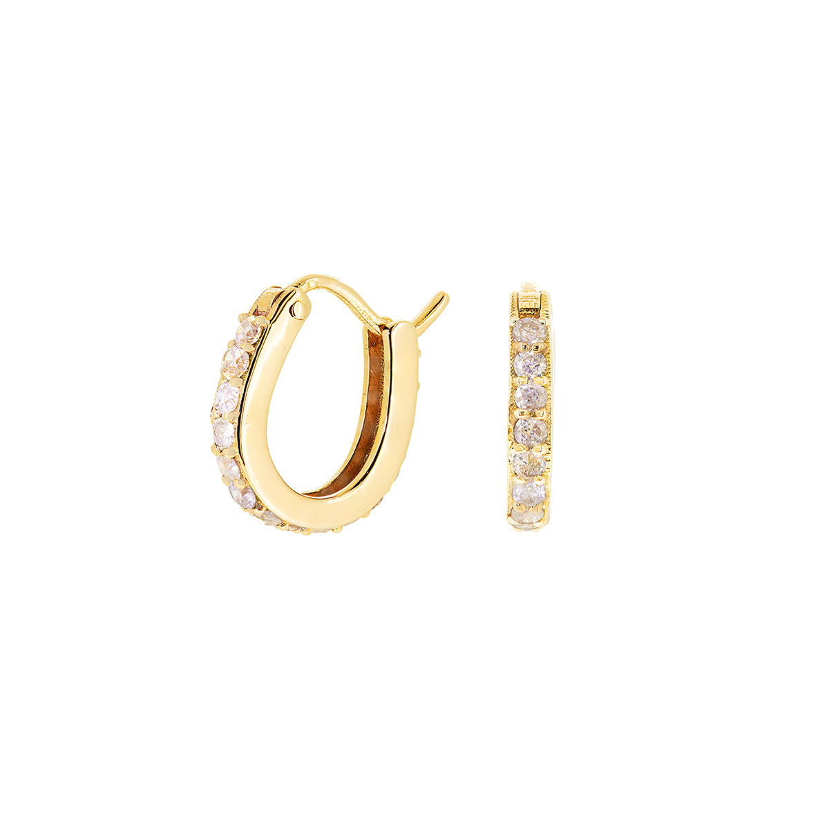 TINY HOOP EARRING | DIAMOND