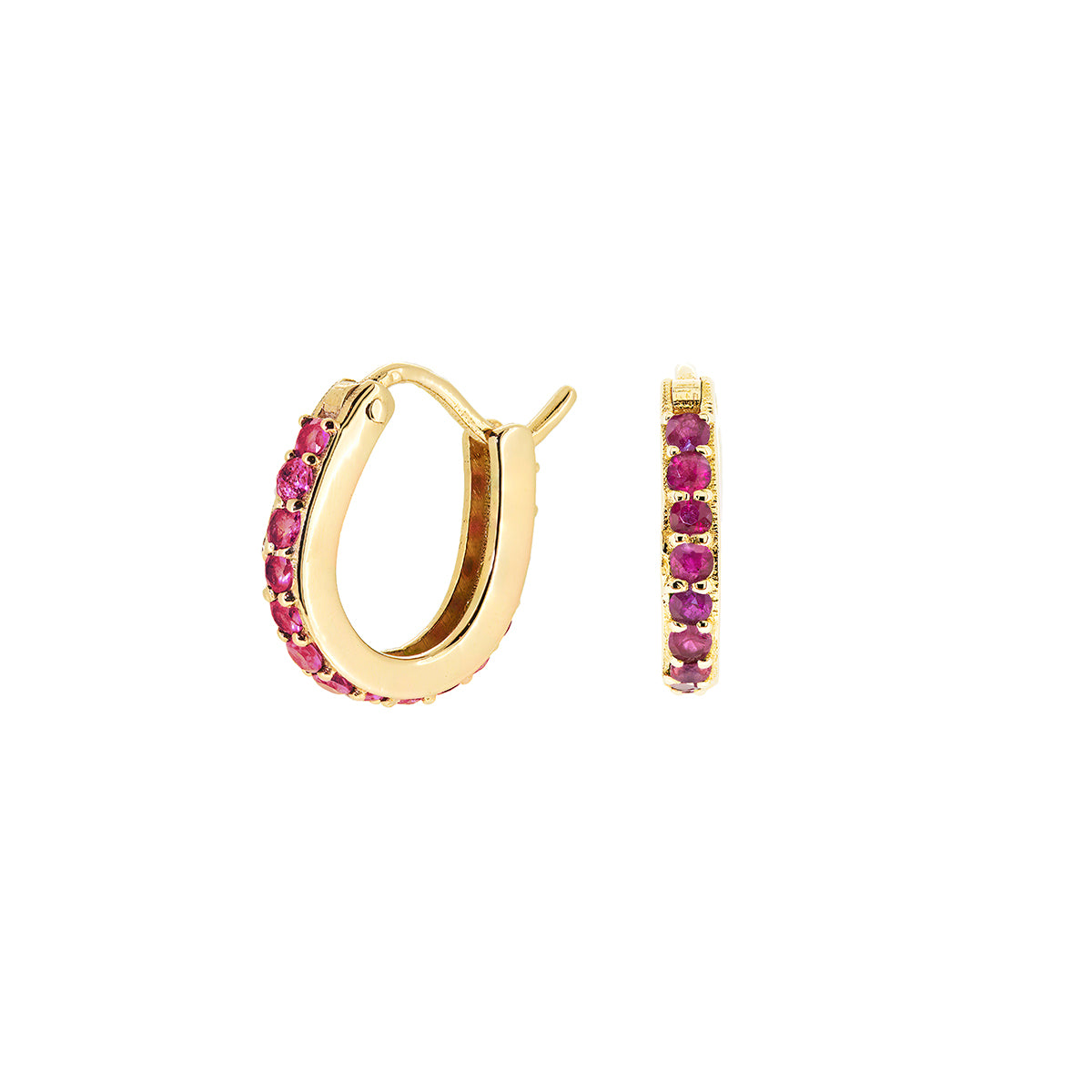 TINY HOOP EARRING | RUBY