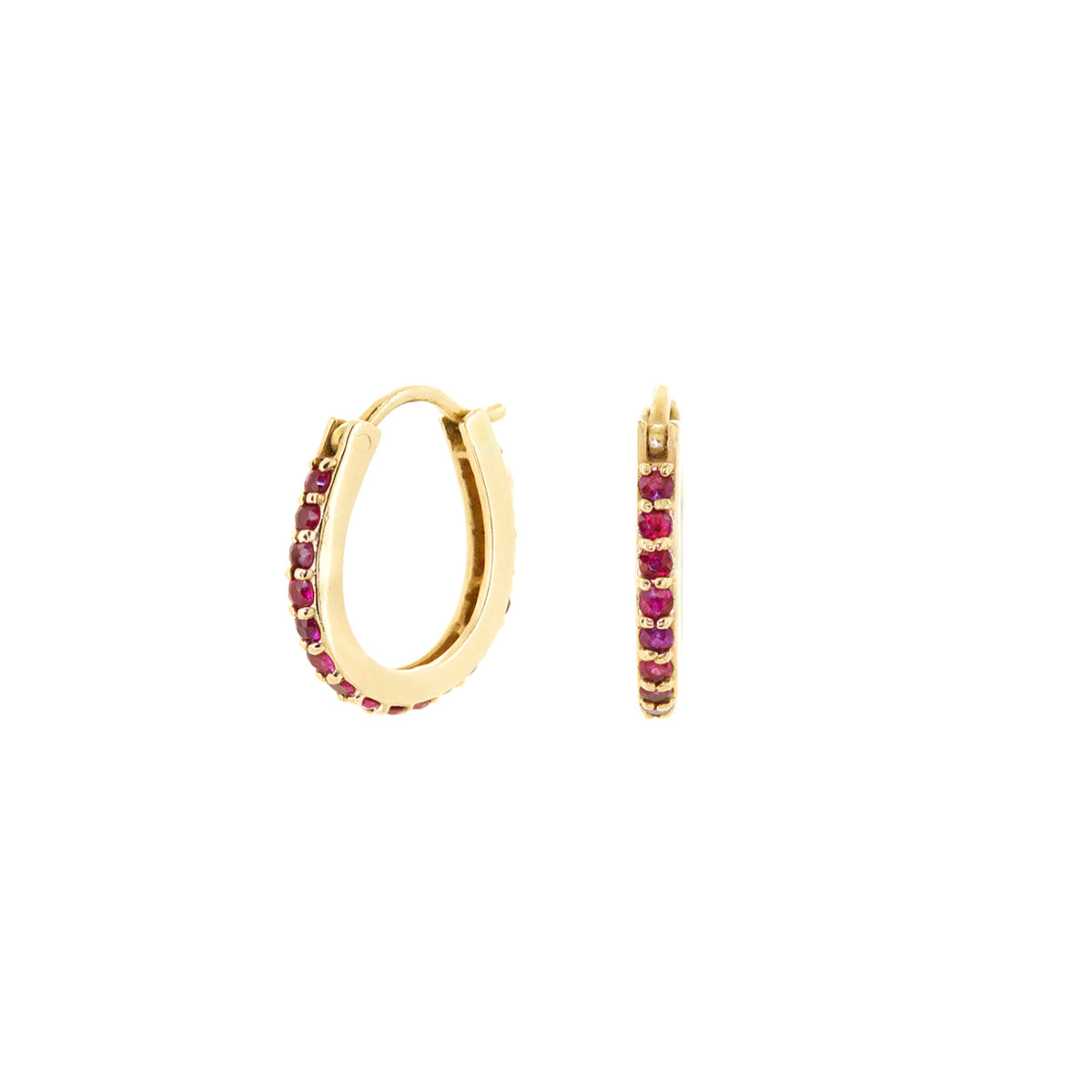 SMALL HOOP EARRING | RUBY