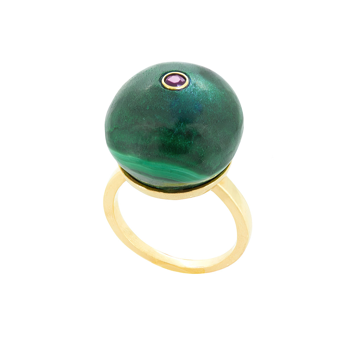CUPCAKE RING | GREEN MALACHITE