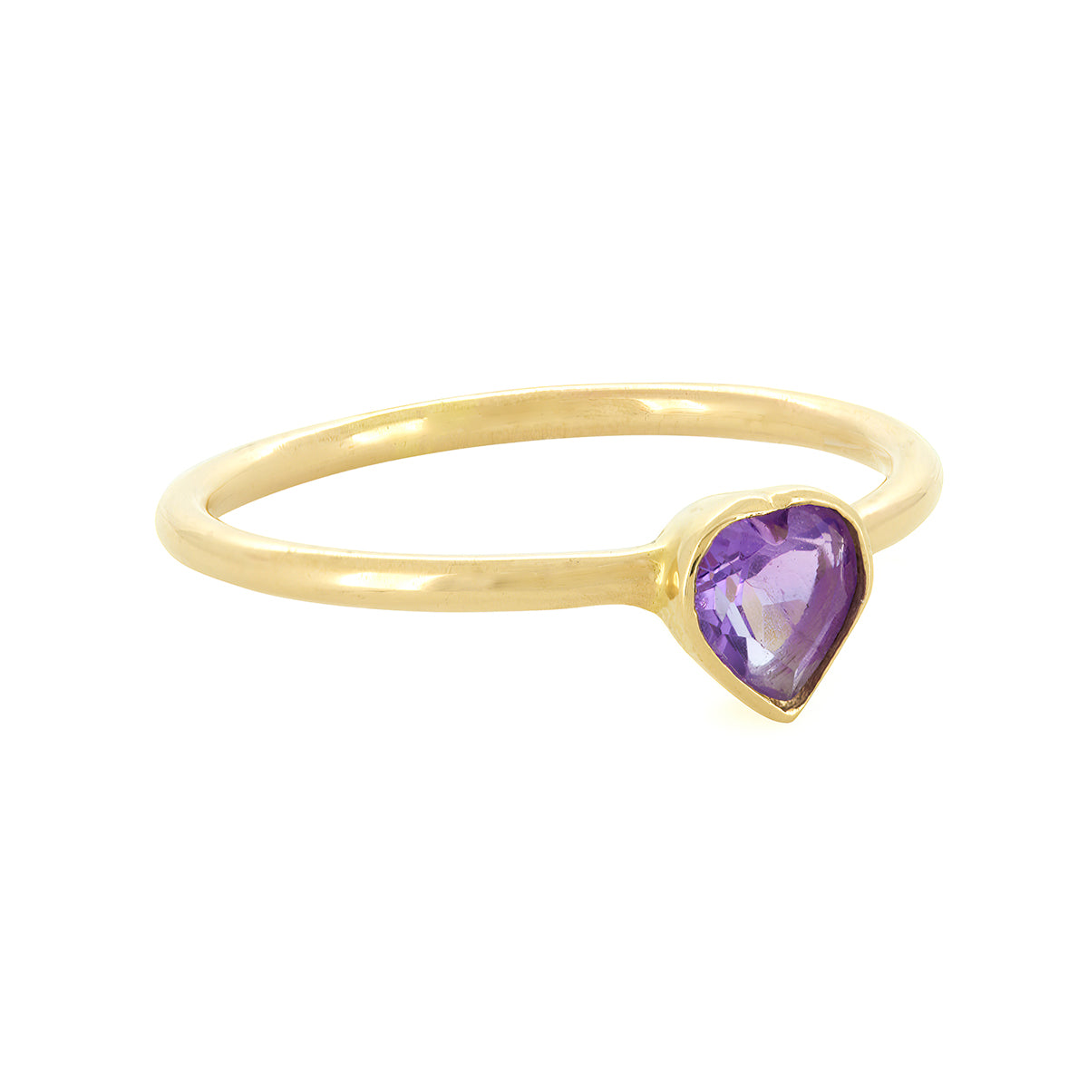 DIDDY HEART RING | AMETHYST