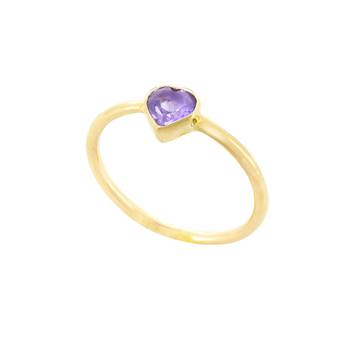 DIDDY HEART RING | AMETHYST