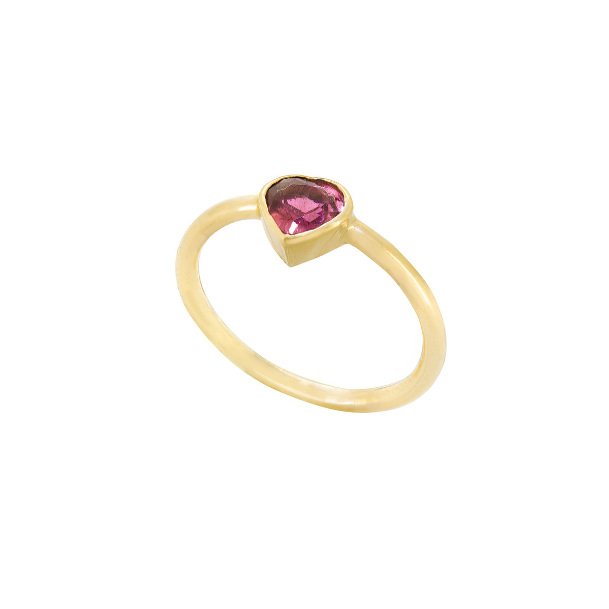 DIDDY HEART RING | PINK TOURMALINE
