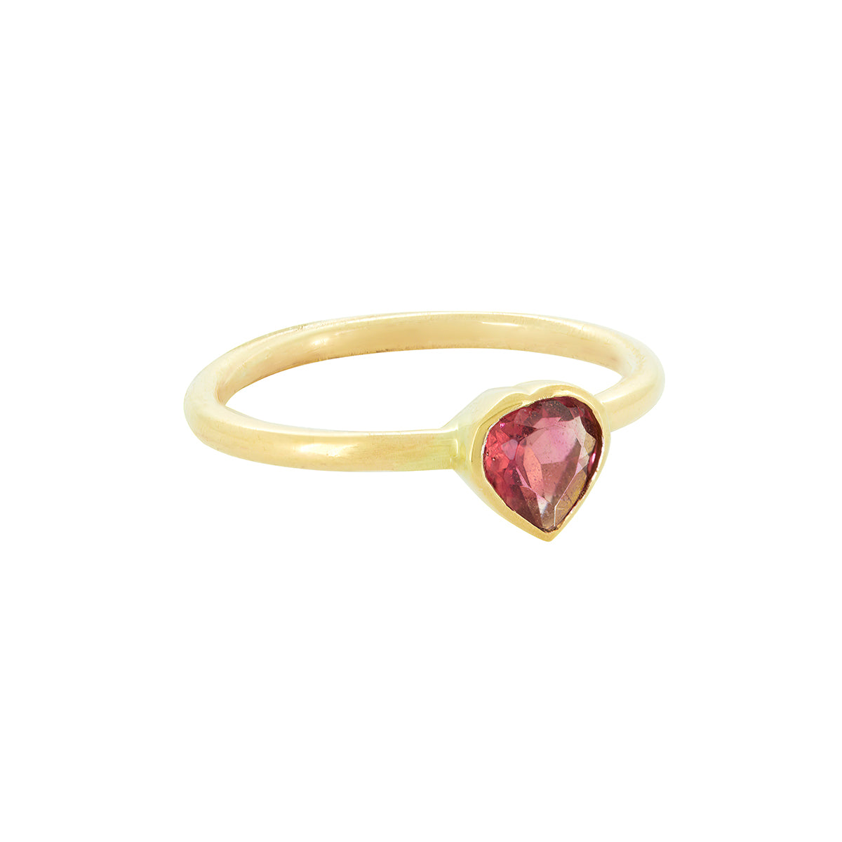 DIDDY HEART RING | PINK TOURMALINE