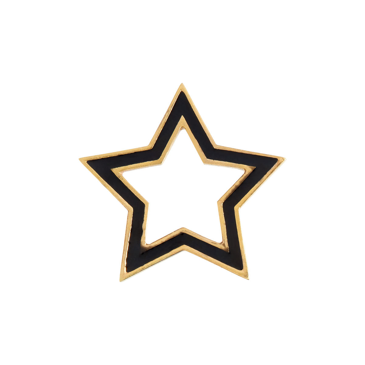LARGE STAR CHARM | BLACK ENAMEL