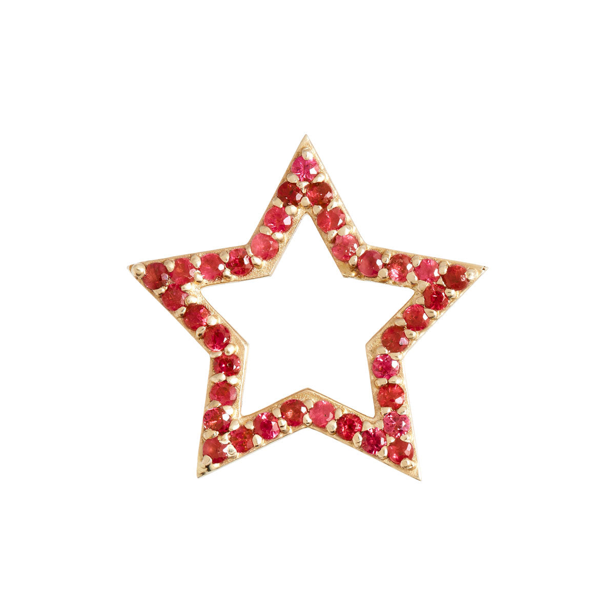 LARGE STAR CHARM | RUBY