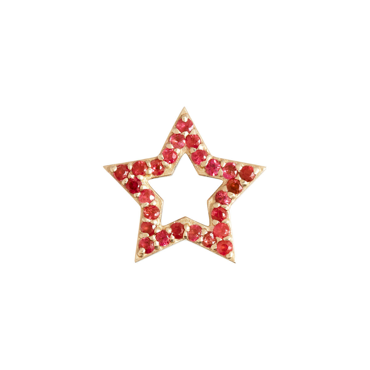 MEDIUM STAR CHARM | RUBY