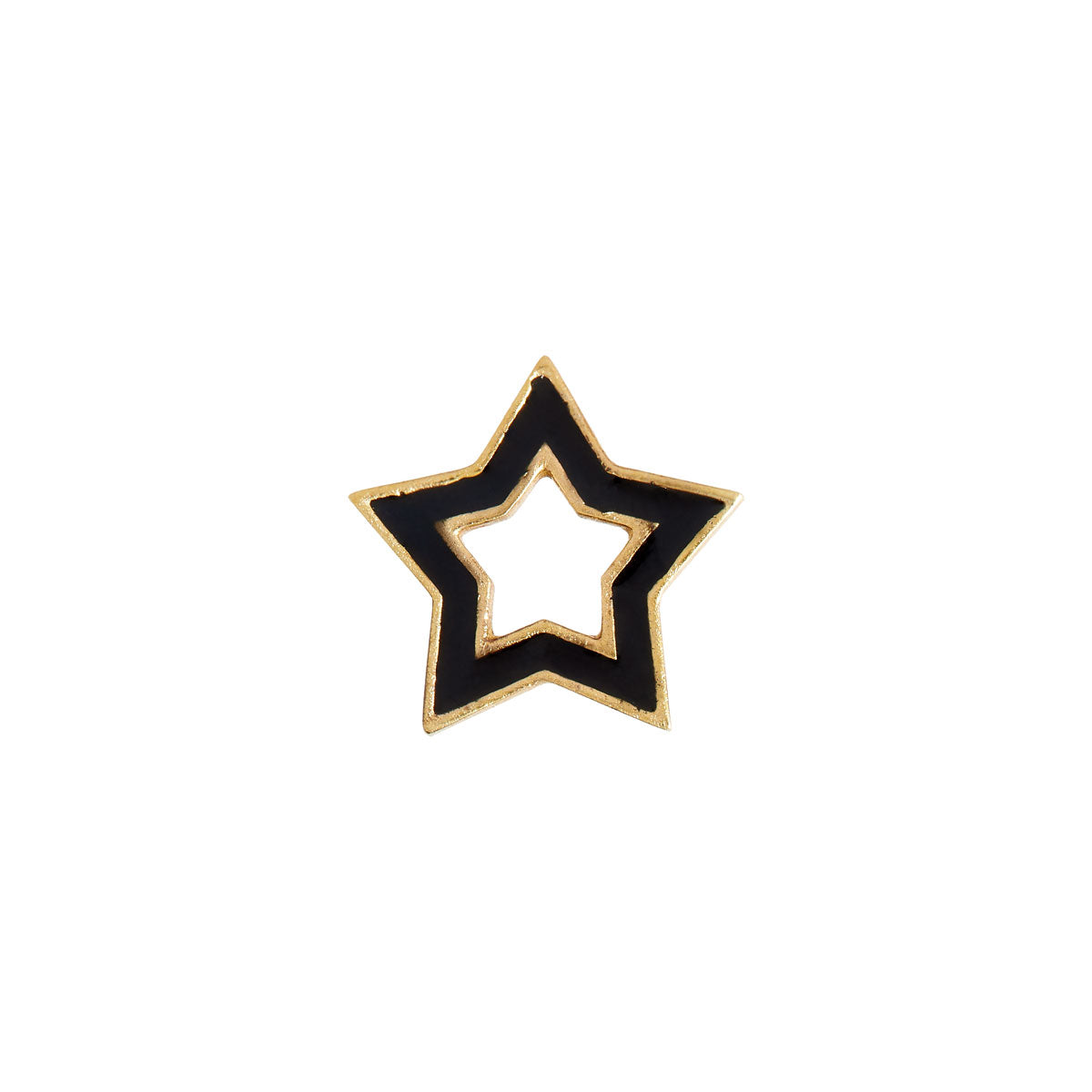 SMALL STAR CHARM | BLACK ENAMEL