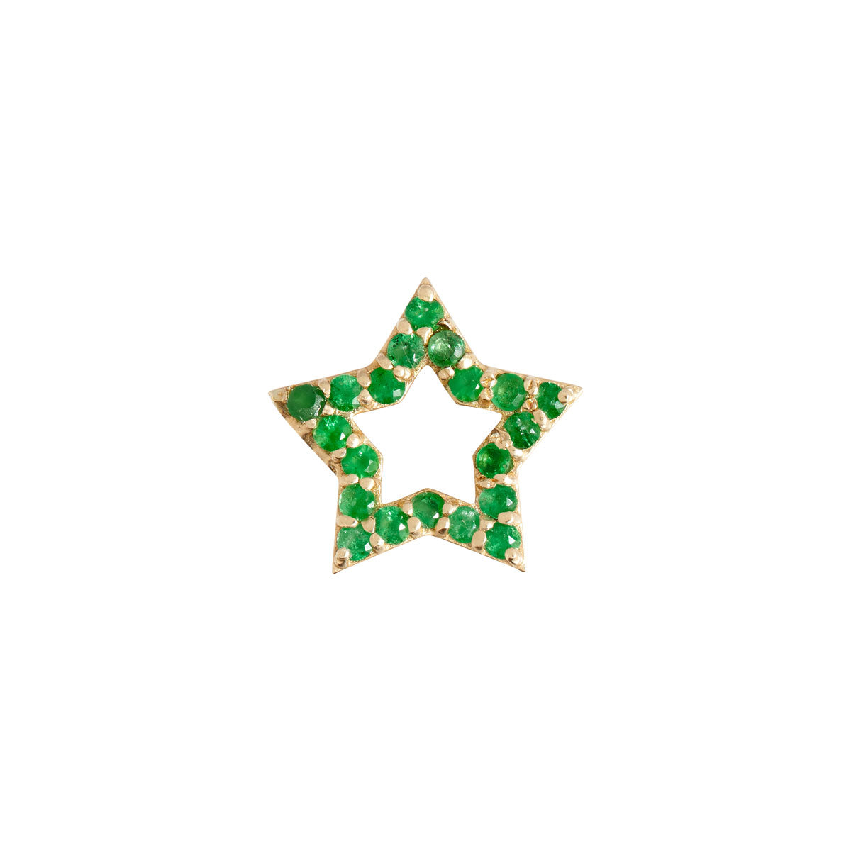 SMALL STAR CHARM | EMERALD