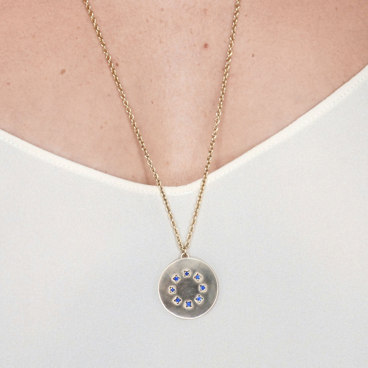 BIRTHSTONE PENDANT/NECKLACE | SEPTEMBER — SAPPHIRE GEM