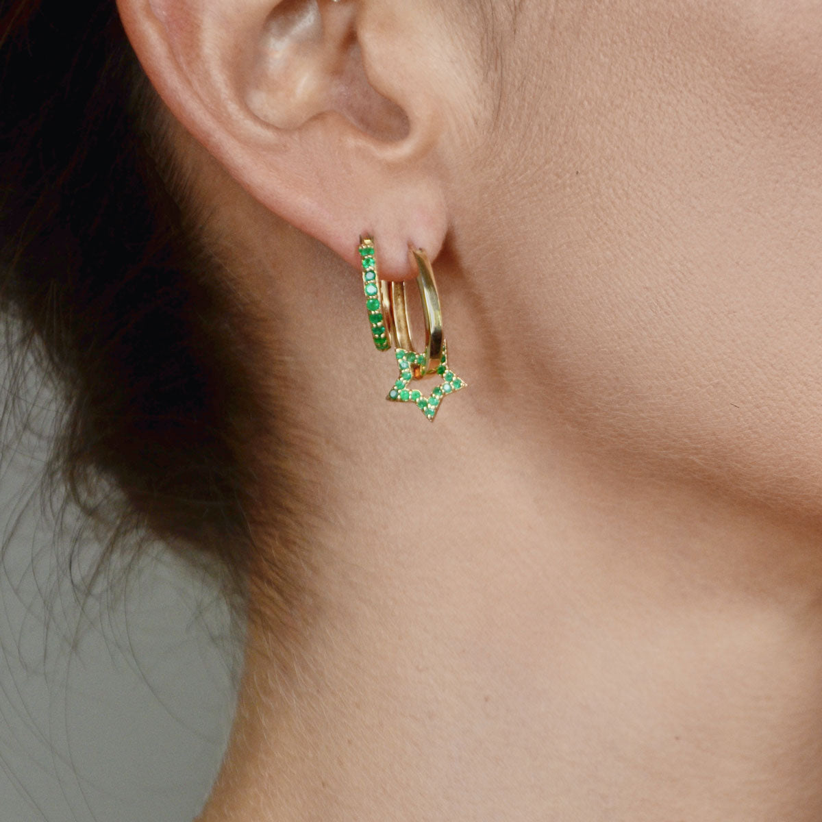 SMALL STAR CHARM | EMERALD