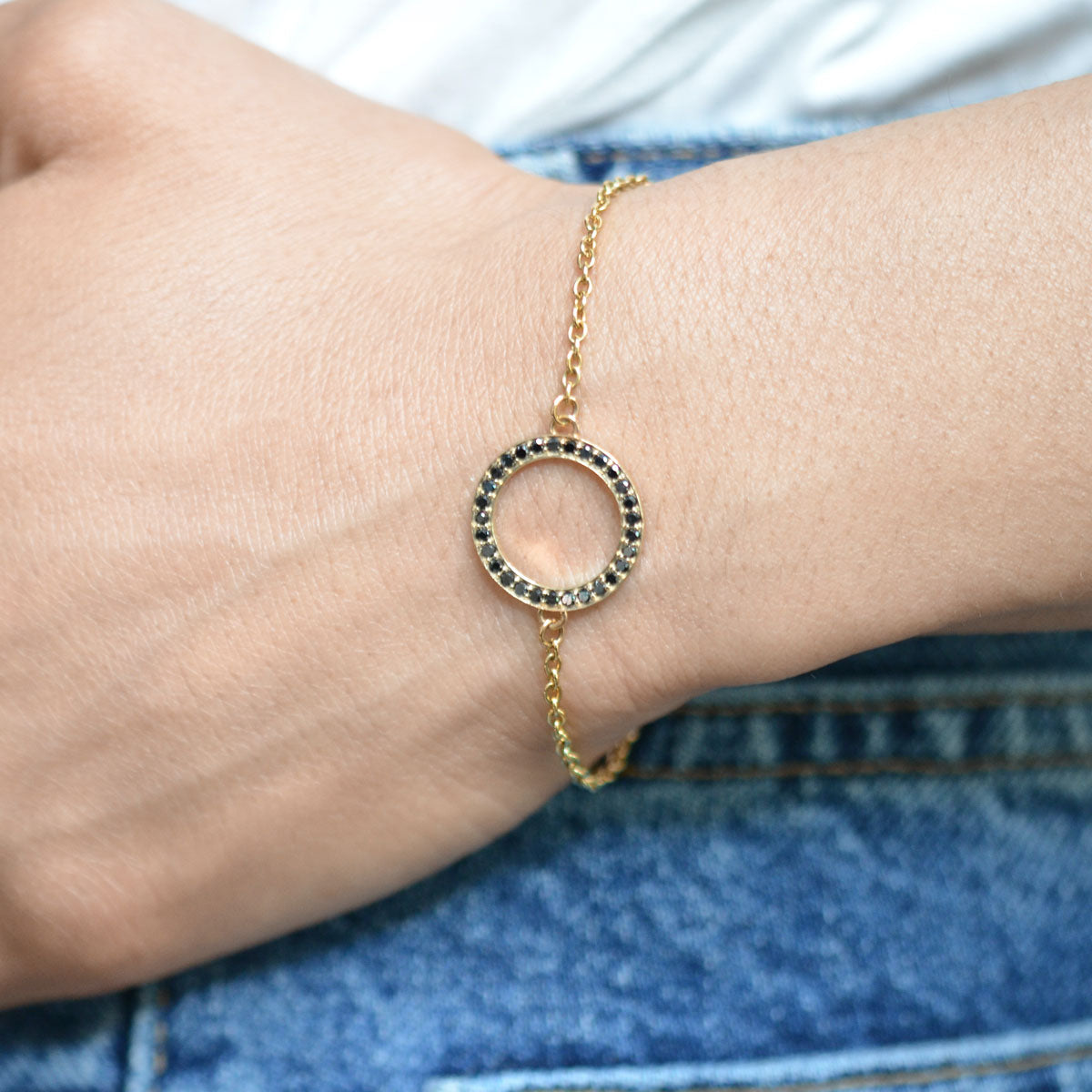 CIRCLE BRACELET | BLACK DIAMOND