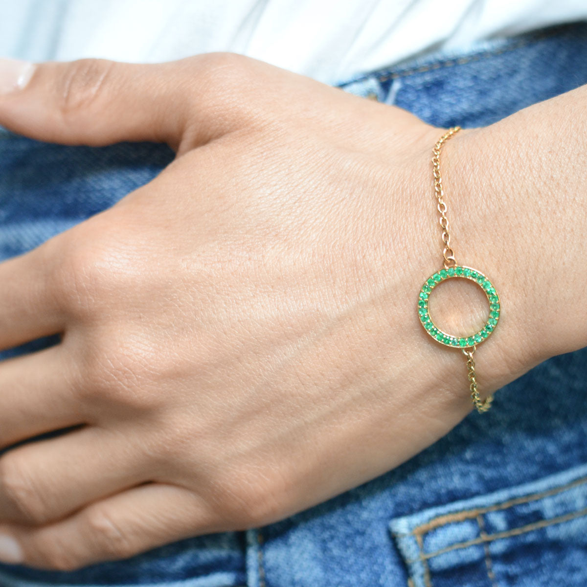 CIRCLE BRACELET | EMERALD