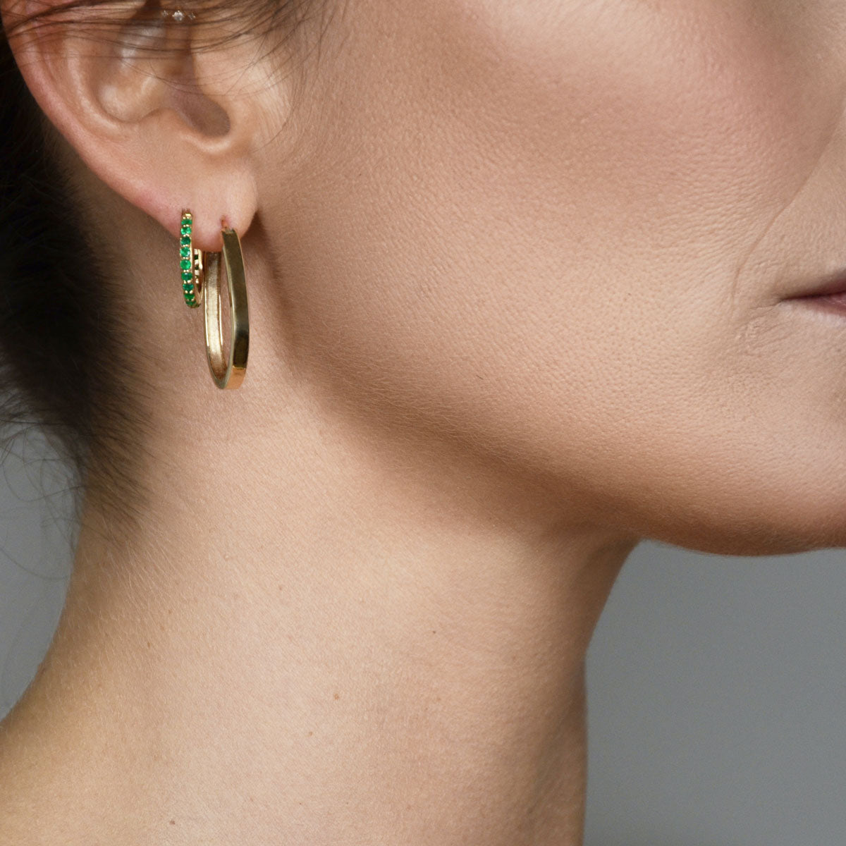 LARGE HOOP EARRING | GOLD