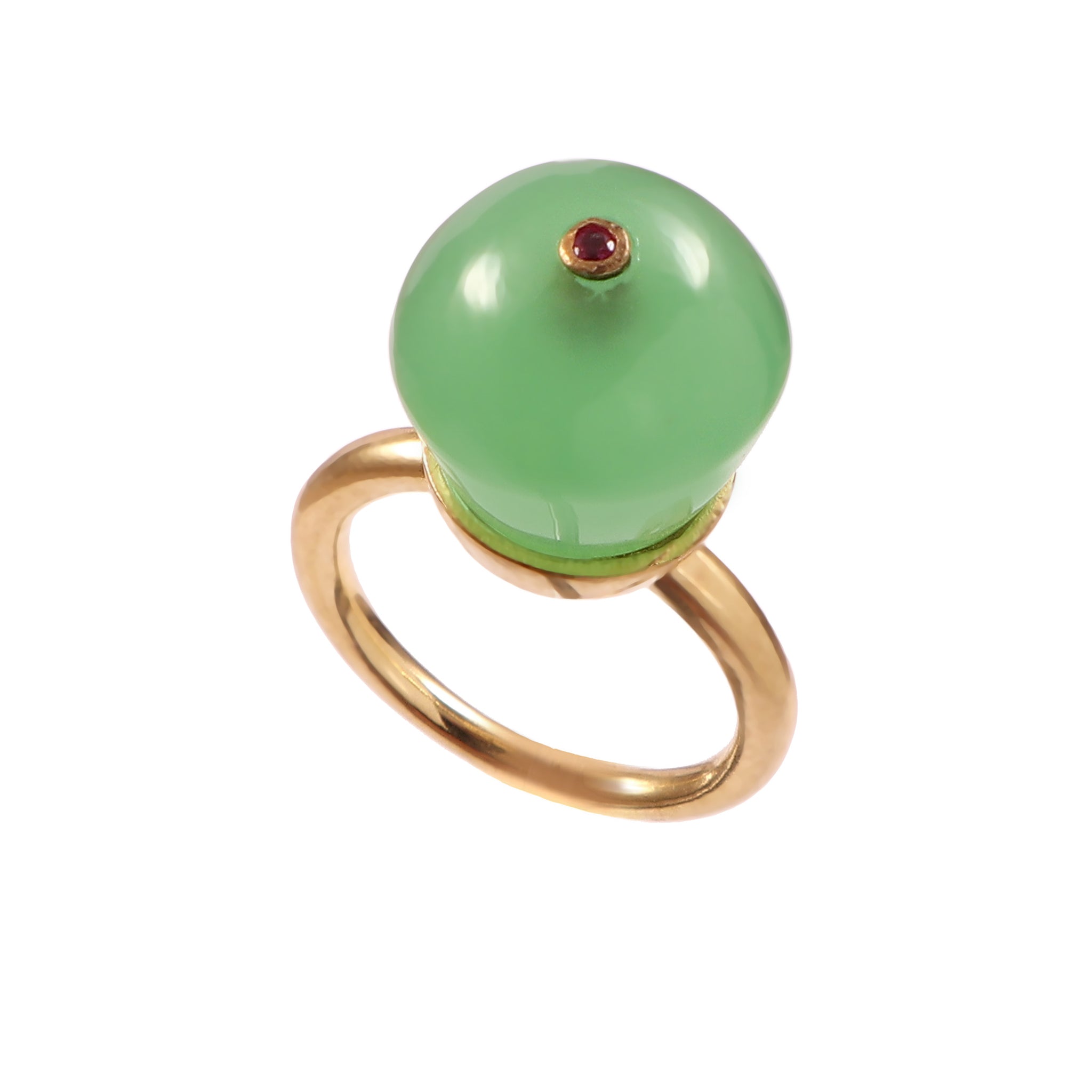 CupCake Medium | Chrysoprase & Ruby