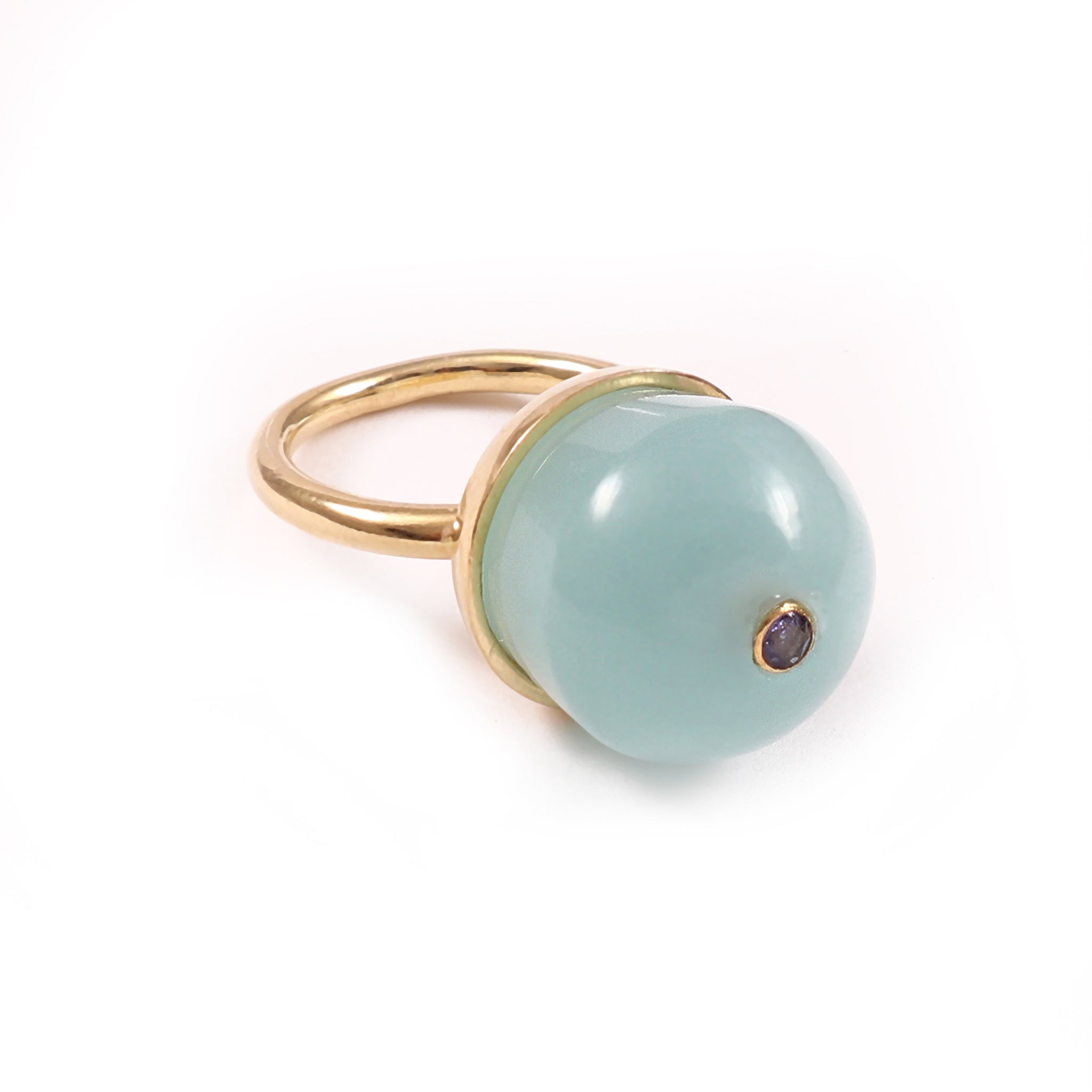 CupCake Large | Aquamarine & Iolite