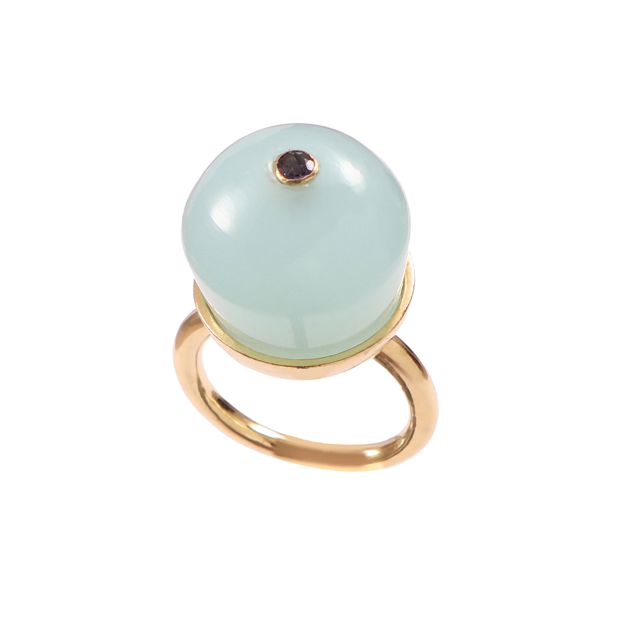 CupCake Large | Aquamarine & Iolite