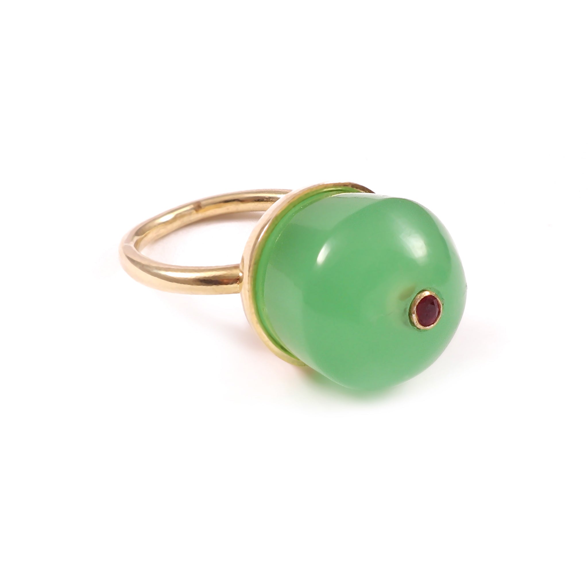 CupCake Large | Chrysoprase & Ruby