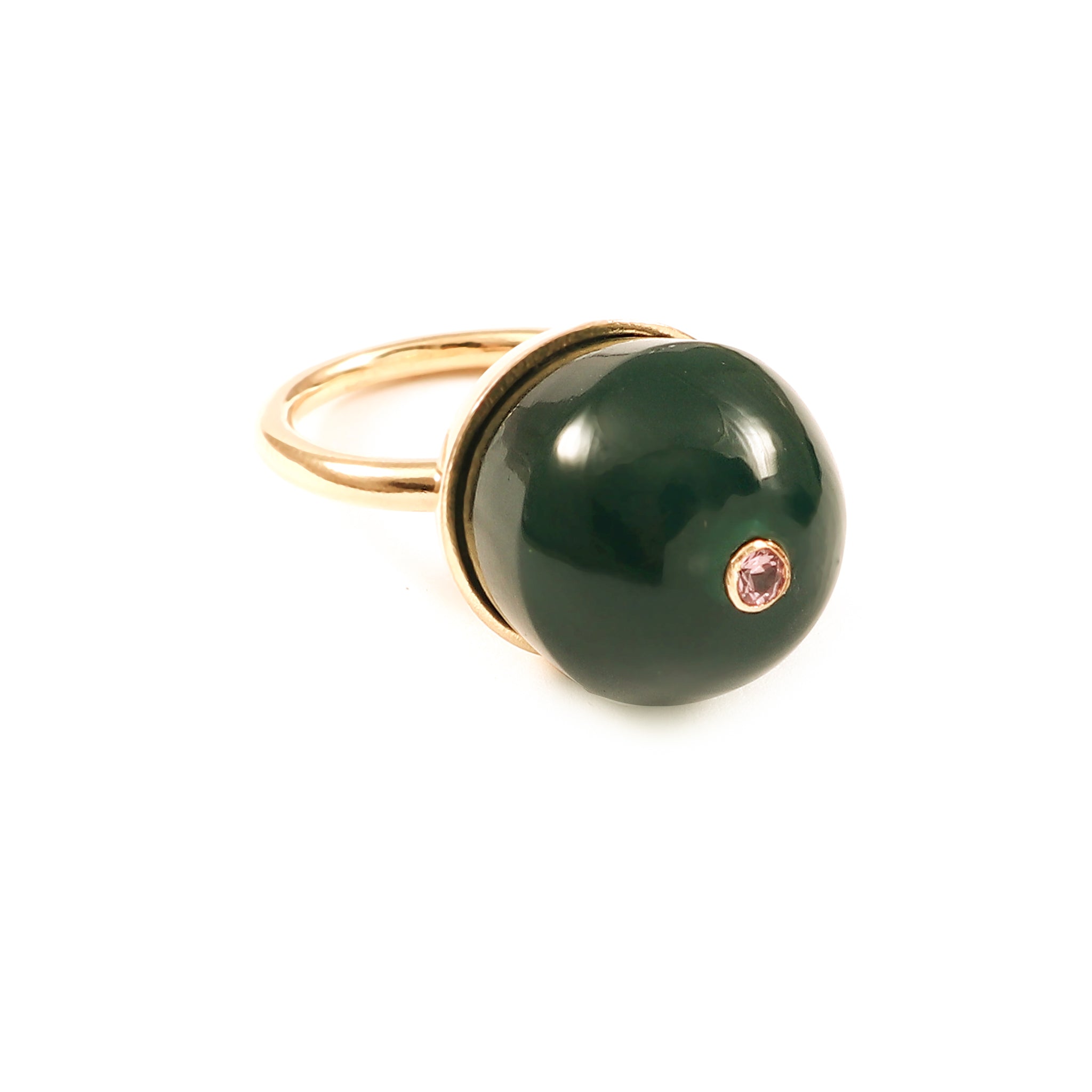 CupCake Large | Green Jade & Pink Sapphire