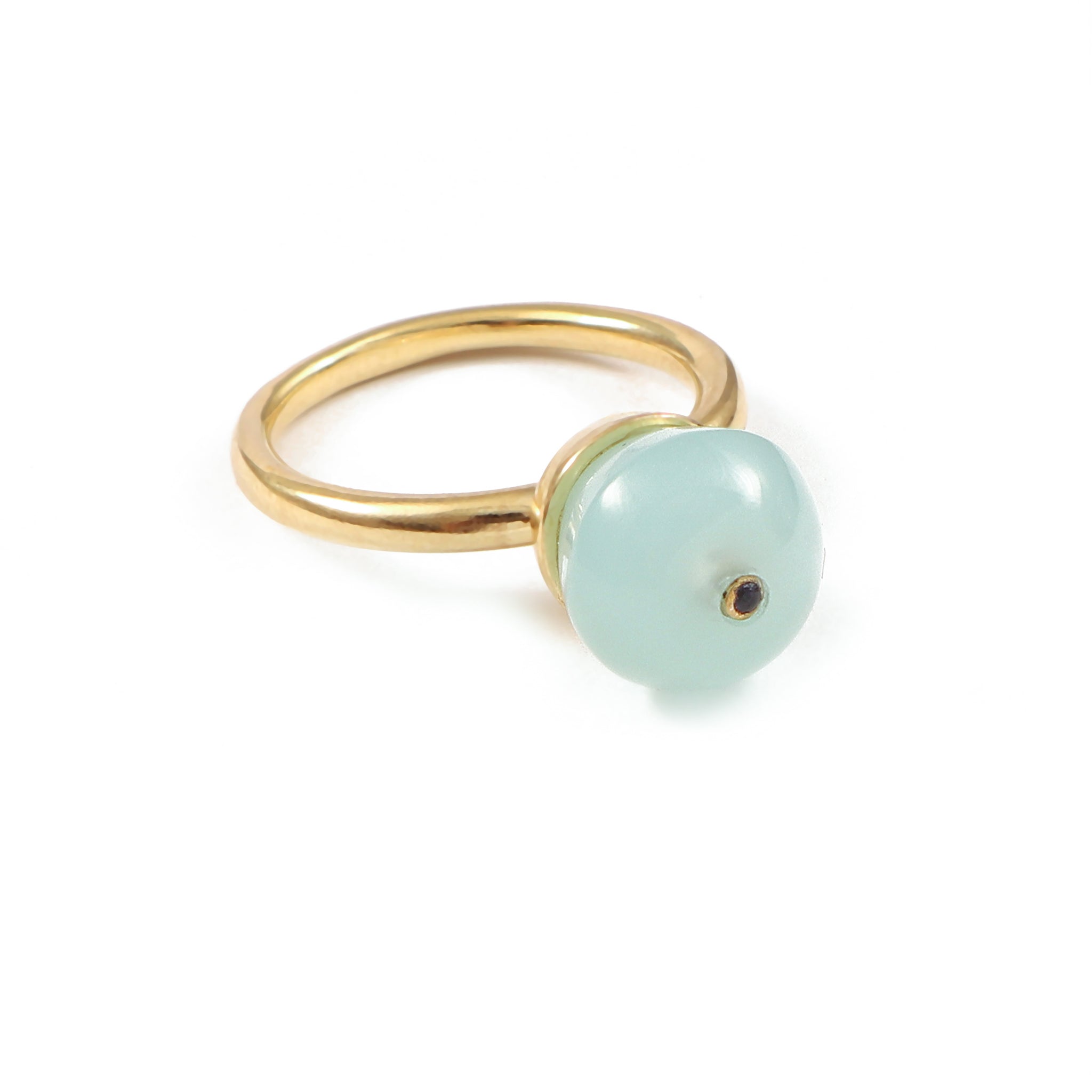 CupCake Small | Aquamarine & Iolite