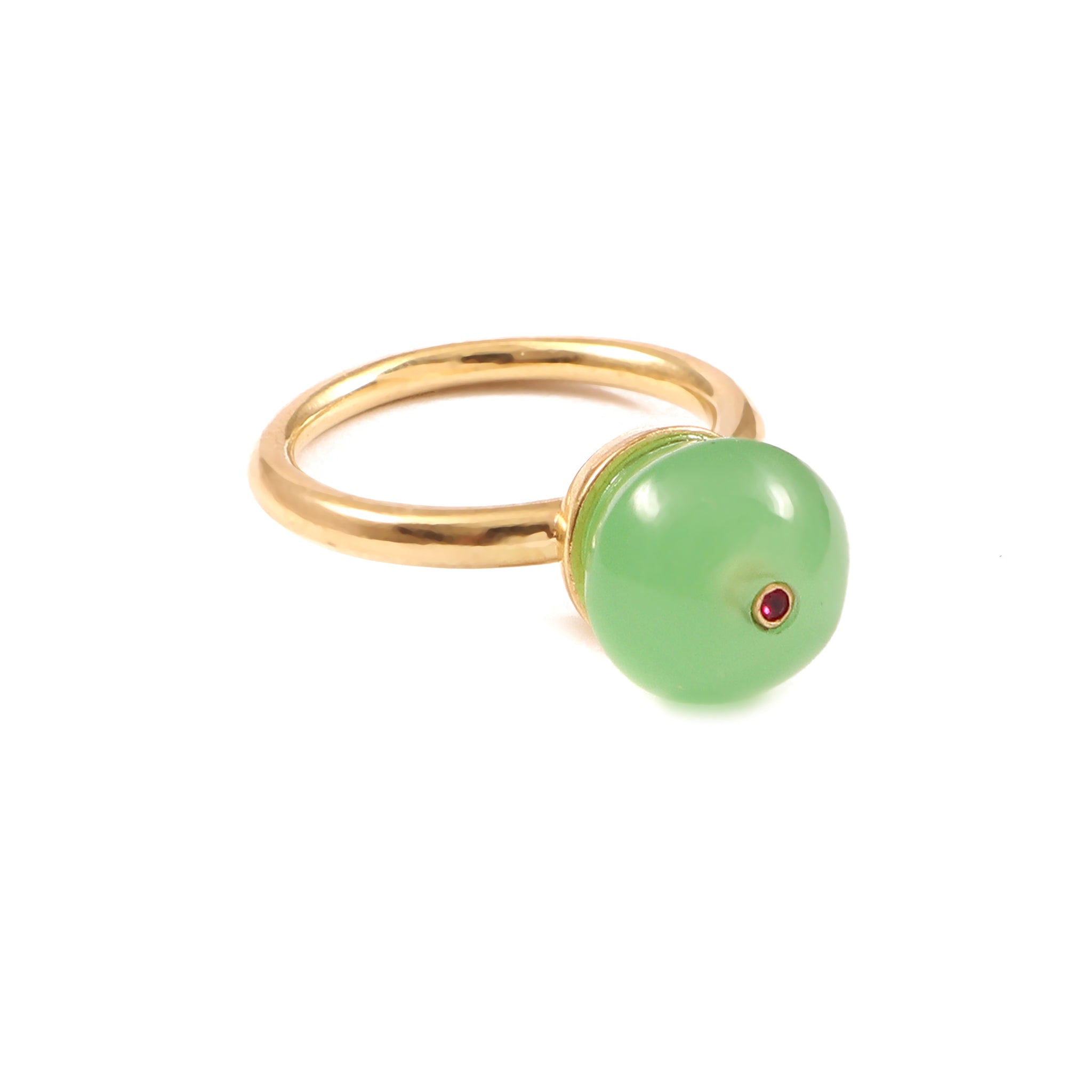 CupCake Small | Chrysoprase & Ruby