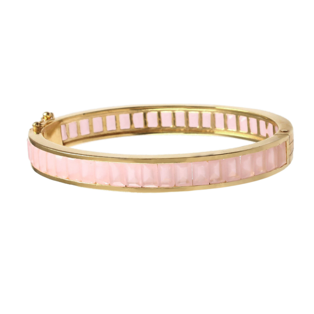Grand Deco Rose Quartz Bangle