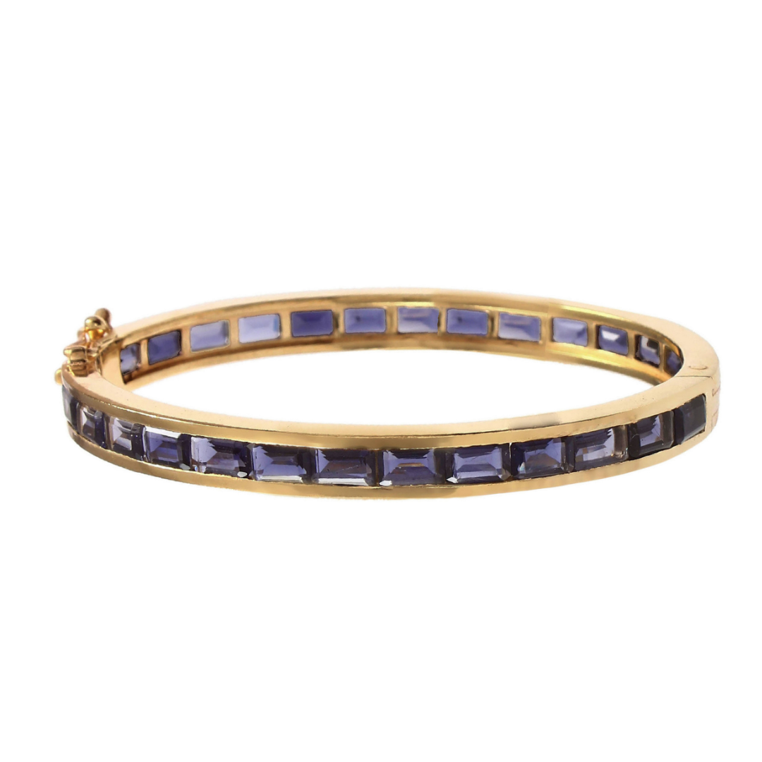 Deco Iolite Bangle