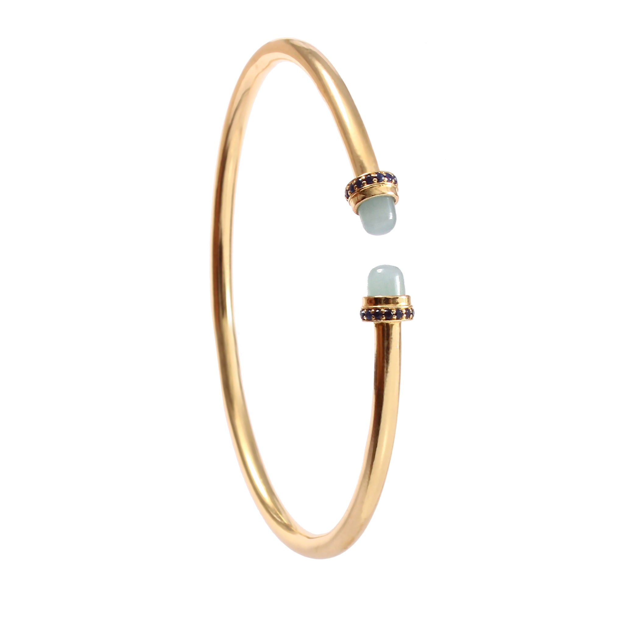 The Water Bangle | Aquamarine & Sapphire