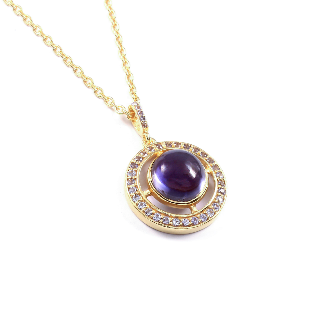 The Air Pendant | Iolite & Tanzanite
