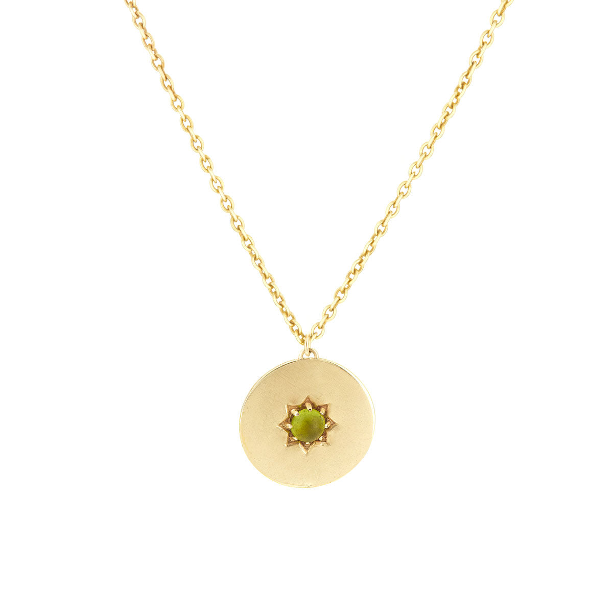 BIRTHSTONE PENDANT/NECKLACE | AUGUST — PERIDOT