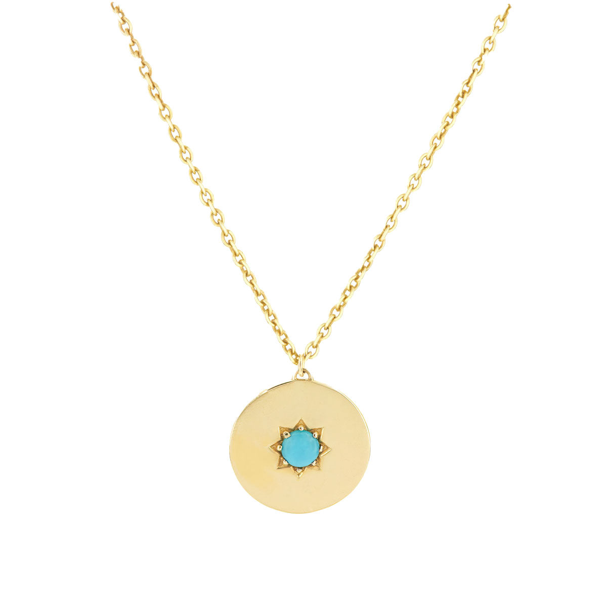 BIRTHSTONE PENDANT NECKLACE | DECEMBER — TURQUOISE STONE