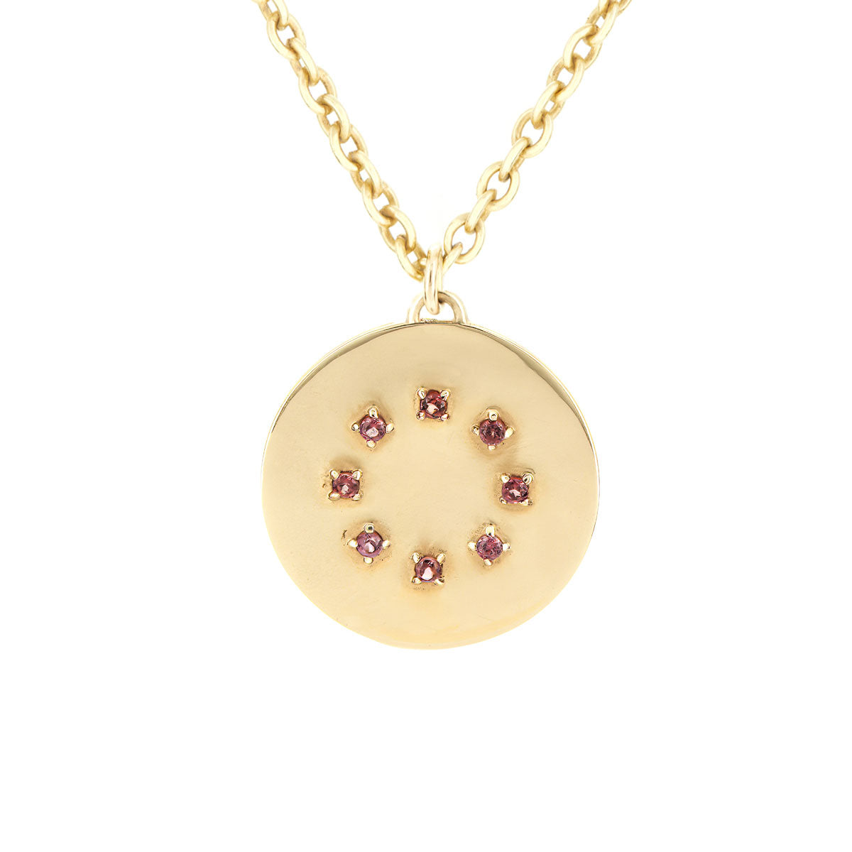 BIRTHSTONE PENDANT/NECKLACE | JANUARY —  RHODOLITE