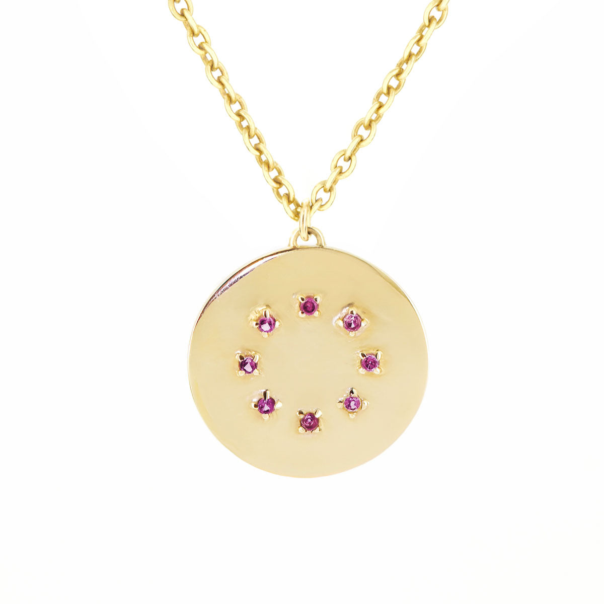 BIRTHSTONE PENDANT NECKLACE | OCTOBER — PINK TOURMALINE