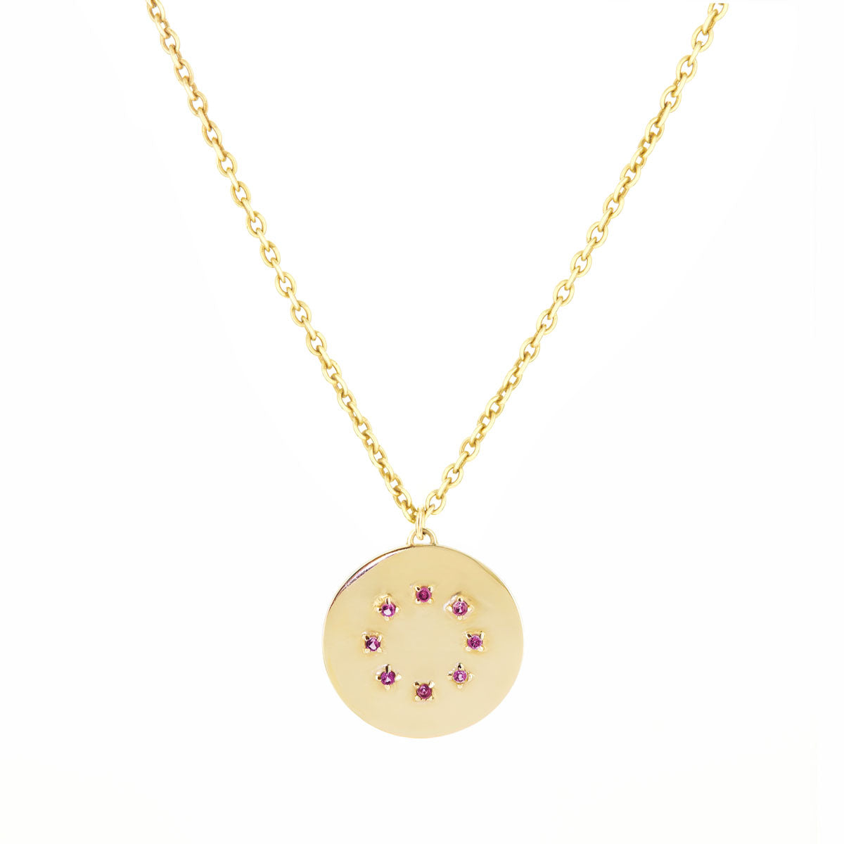 BIRTHSTONE PENDANT NECKLACE | OCTOBER — PINK TOURMALINE