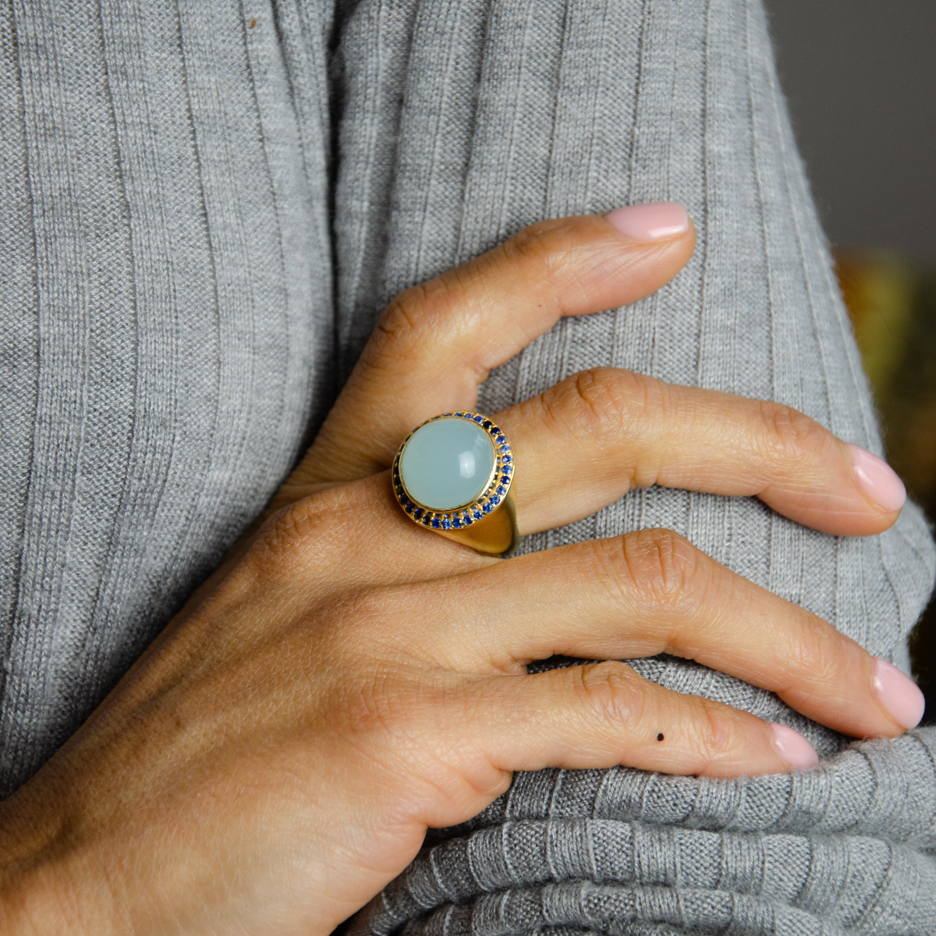 The Water Ring | Aquamarine & Sapphire