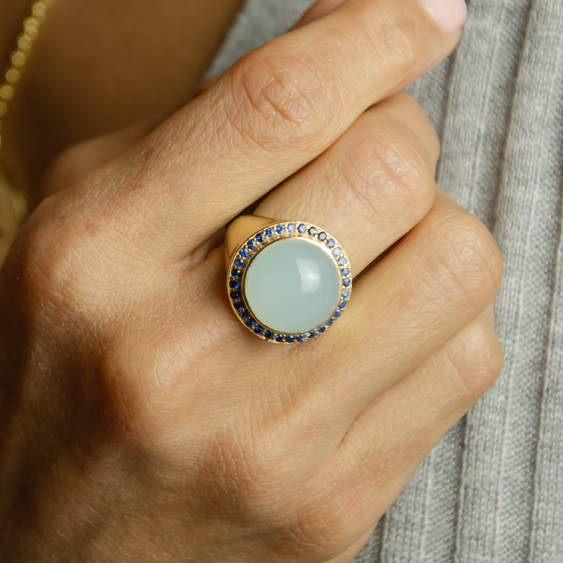 The Water Ring | Aquamarine & Sapphire
