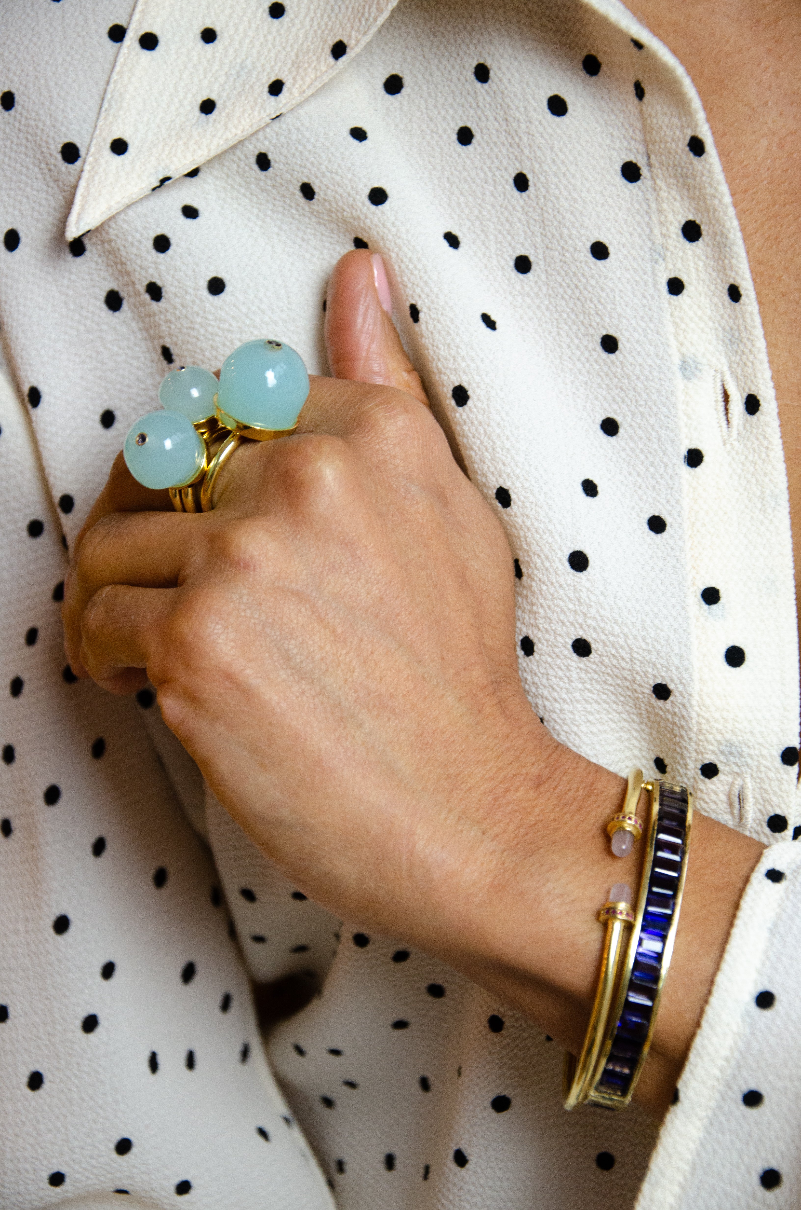 CupCake Small  |  Aquamarine & Iolite