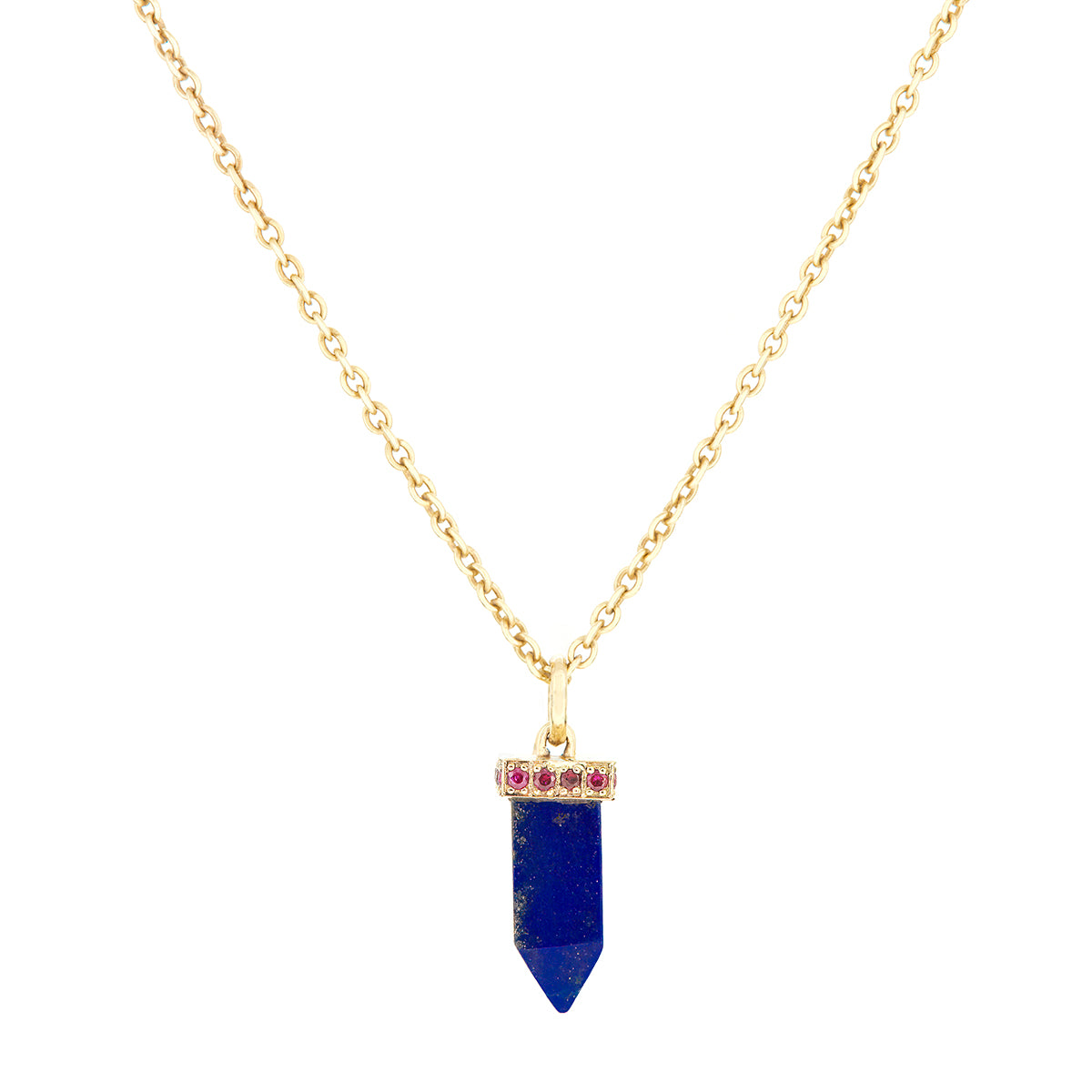 POWER POINT PENDANT | LAPIS & RUBY